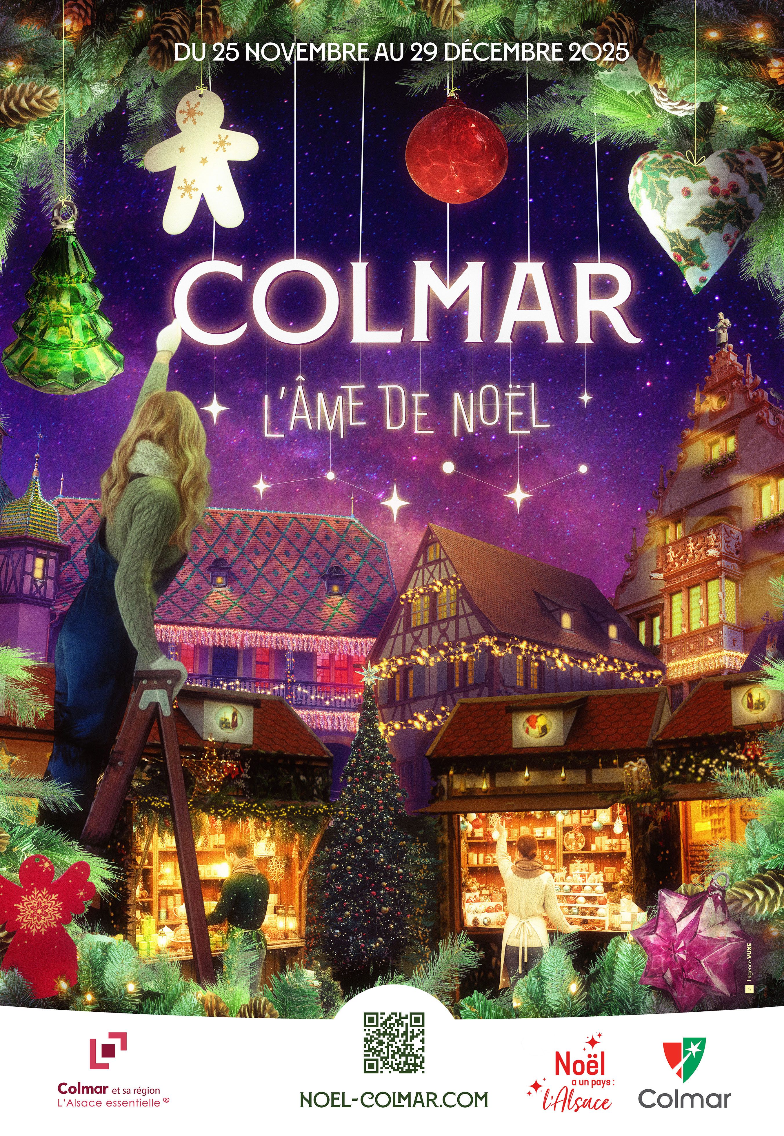 Affiche 2025 des marchéss de Noël de Colmar